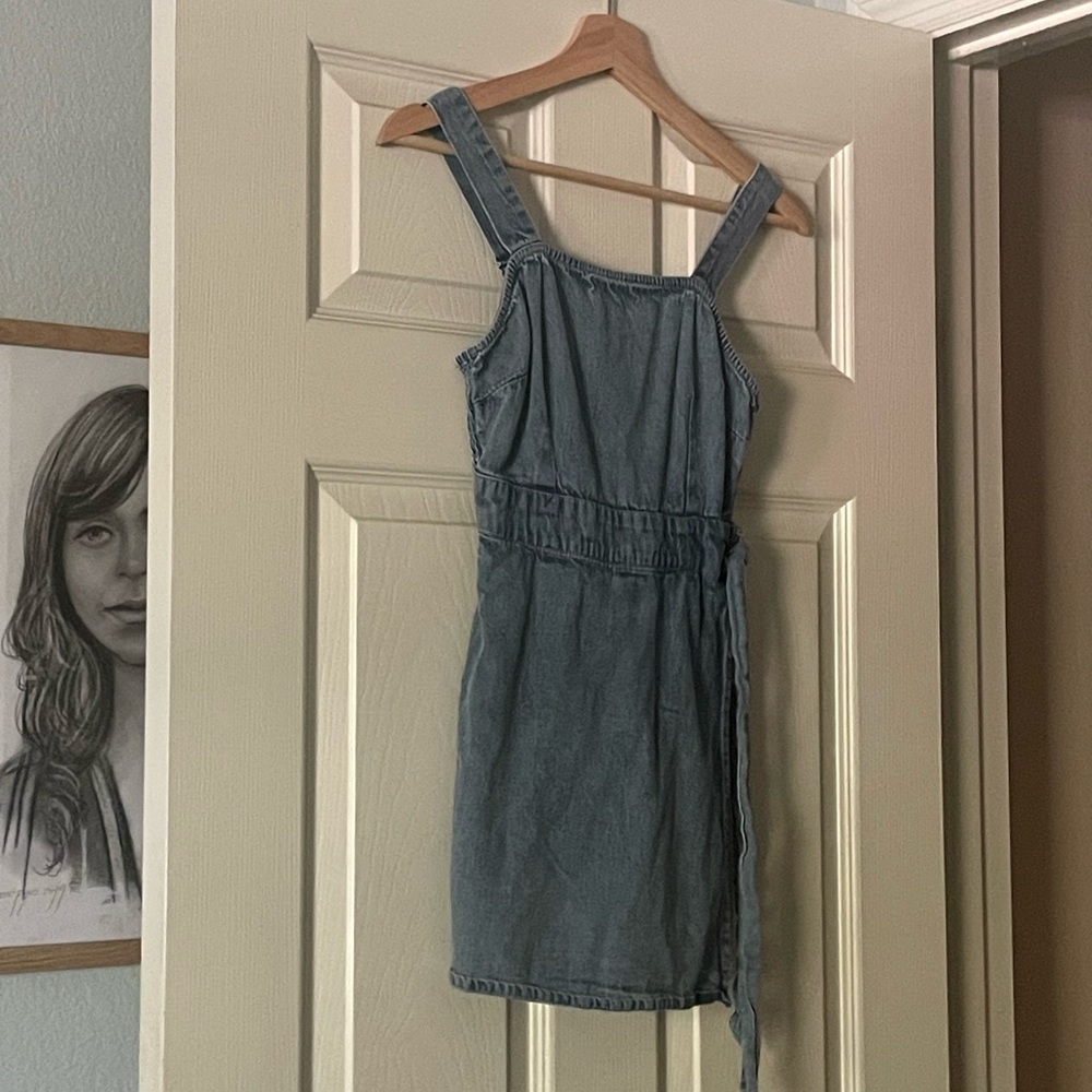 Beautiful jean jumper with skirt and shorts